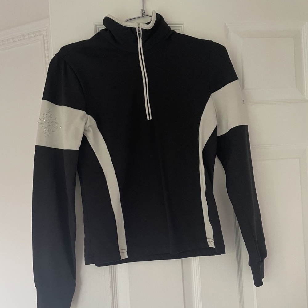 Disegna of Italy Zipper Sweatshirt with Snowflake Sparkles